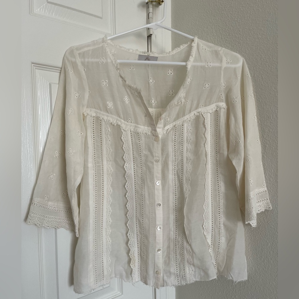 Joie Eyelet Blouse